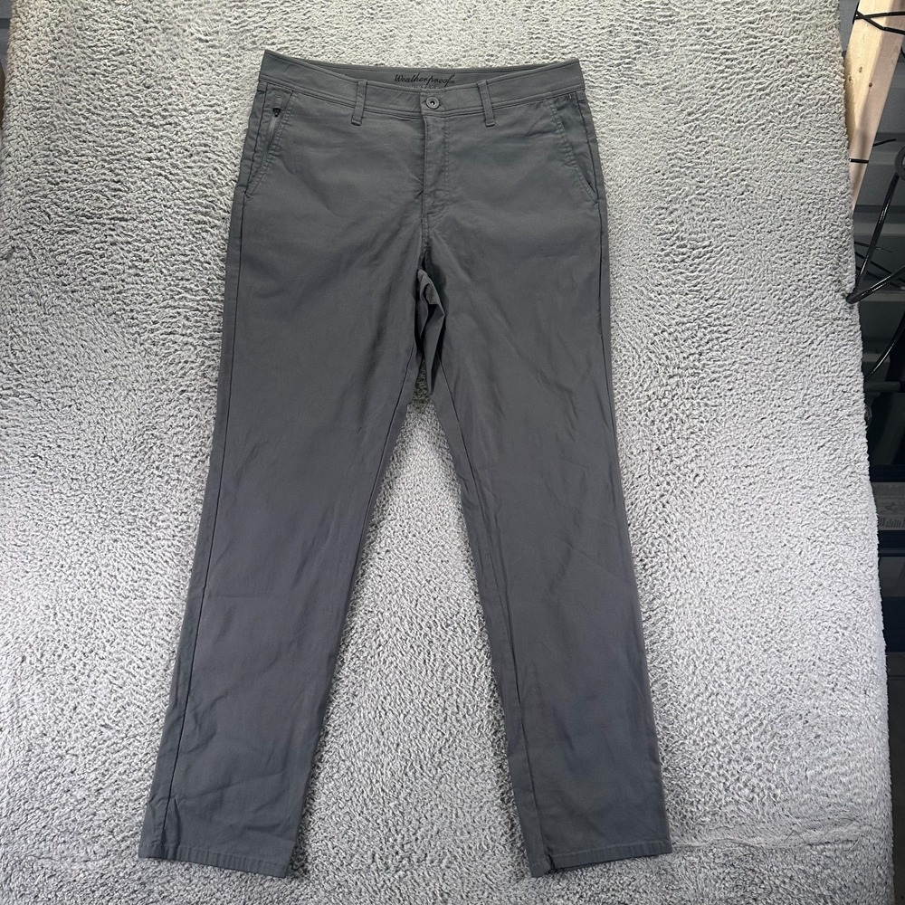 Weatherproof Vintage Pant Men 36x34 Gray Viscose Golf Straight Performance Sport